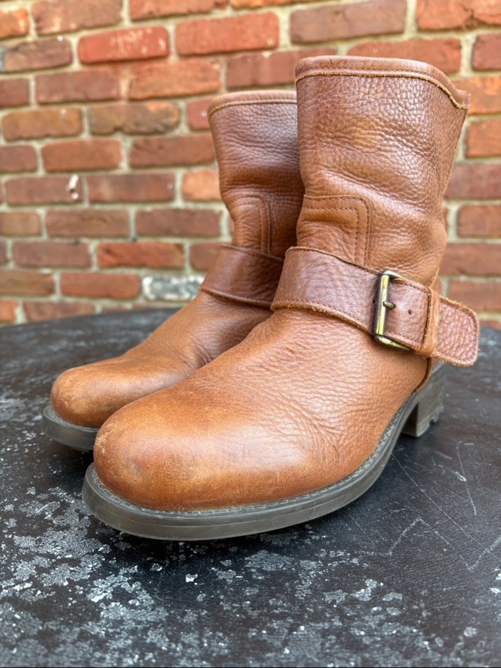 Eric Michael Women’s Brown Leather Engineer Boots size 10.5